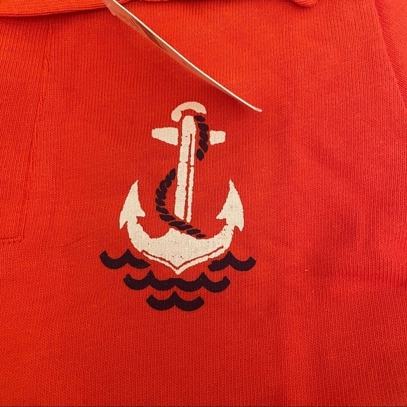 NWT Anthropologie Maeve Newport Polo Top Shirt Short Sleeve Red Orange New - Picture 4 of 6